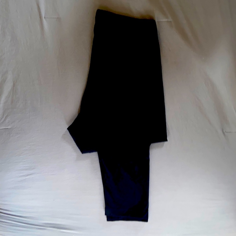 High waist solid Black Leggings